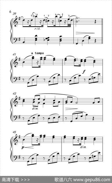 幽默曲（约翰·汤普森成人钢琴教程第三册）