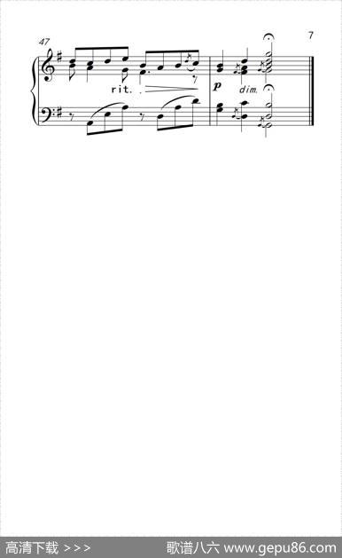 幽默曲（约翰·汤普森成人钢琴教程第三册）