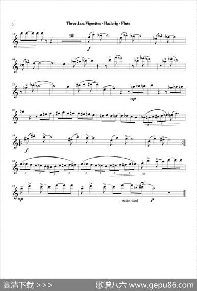 Threejazzvignettes（第一乐章）（长笛巴松钢琴三重奏）