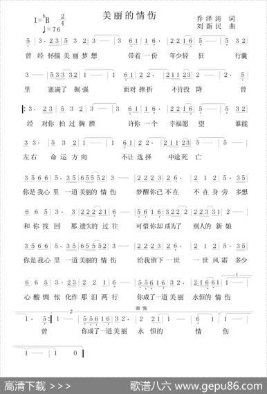 美丽的情伤 - 乔泽涛|刘新民