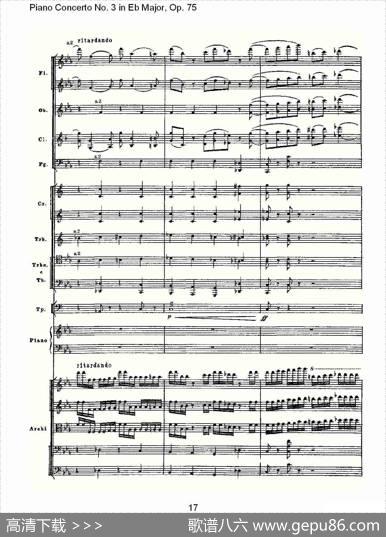 PianoConcertoNo.3inEbMajor,Op.75（Eb大调第三钢琴协奏）