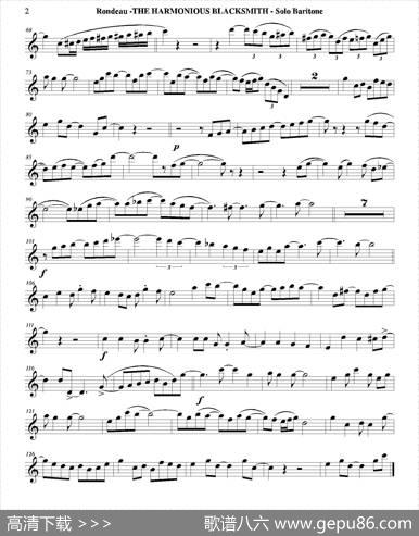 THEHARMONIOUSBLACKSMITH（男中音分谱）