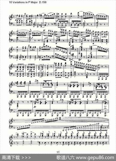 10VariationsinFMajorD.156（F大调10变奏曲D.156）