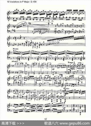 10VariationsinFMajorD.156（F大调10变奏曲D.156）