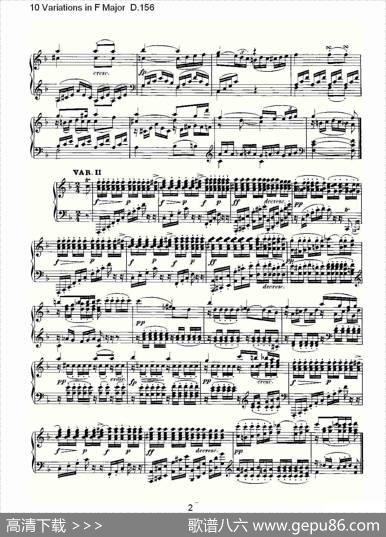 10VariationsinFMajorD.156（F大调10变奏曲D.156）