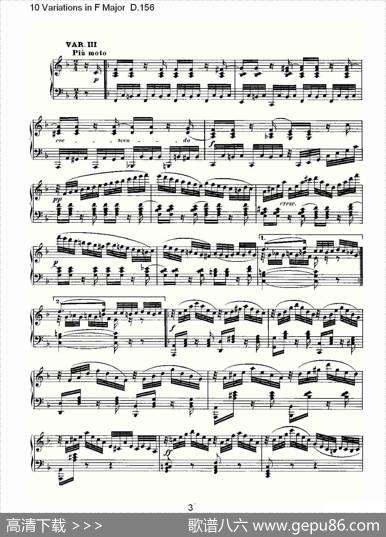 10VariationsinFMajorD.156（F大调10变奏曲D.156）