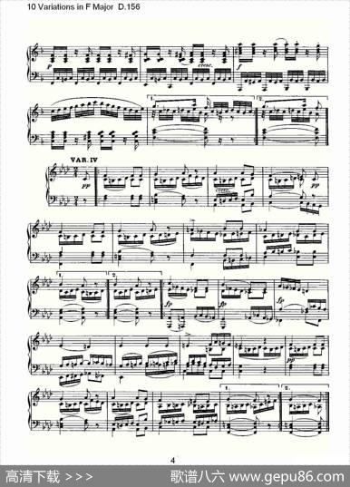 10VariationsinFMajorD.156（F大调10变奏曲D.156）