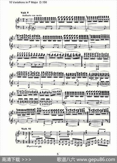 10VariationsinFMajorD.156（F大调10变奏曲D.156）