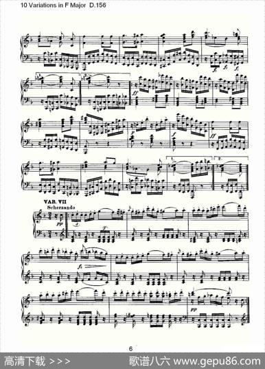 10VariationsinFMajorD.156（F大调10变奏曲D.156）