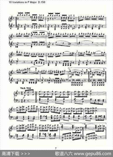 10VariationsinFMajorD.156（F大调10变奏曲D.156）