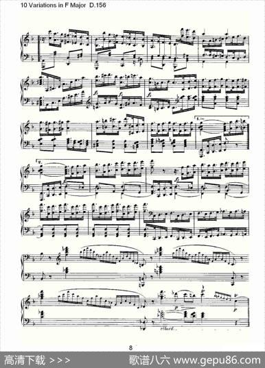 10VariationsinFMajorD.156（F大调10变奏曲D.156）