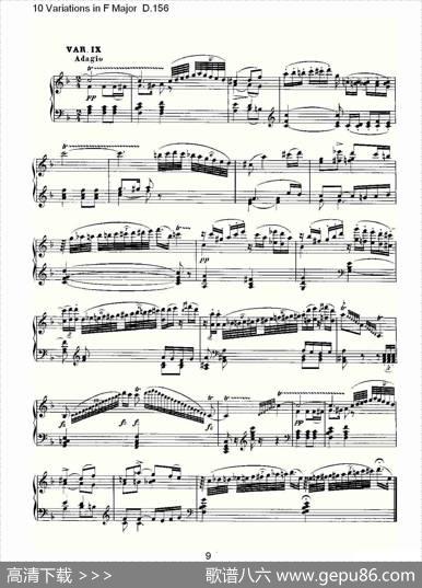 10VariationsinFMajorD.156（F大调10变奏曲D.156）