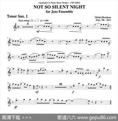 NOTSOSILENTNIGHT（第一次中音萨克斯分谱）