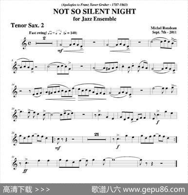 NOTSOSILENTNIGHT（第二次中音萨克斯分谱）