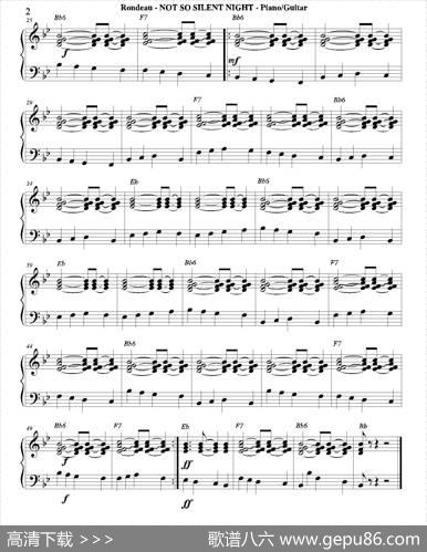 NOTSOSILENTNIGHT（钢琴、吉他分谱）