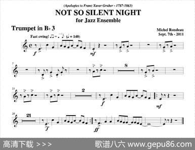 NOTSOSILENTNIGHT（第三降B小号分谱）