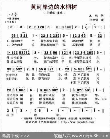 黄河岸边的水桐树 - 王鹏|孙德明