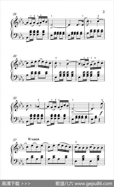 那波里舞曲（老年大学钢琴教程3）