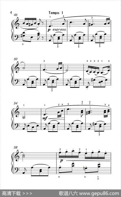 匈牙利舞曲第五号（老年大学钢琴教程3）|[德]勃拉姆斯