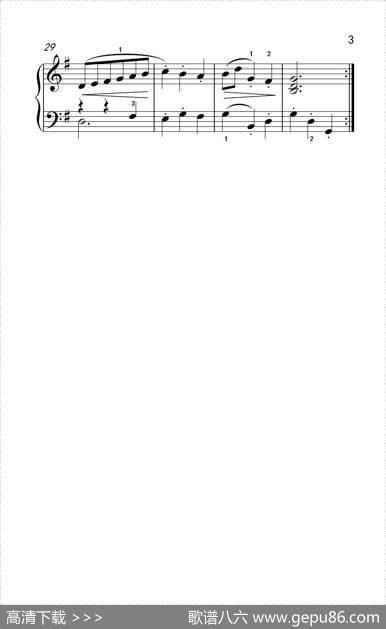 小步舞曲（二）（老年大学钢琴教程2）|[德]巴赫