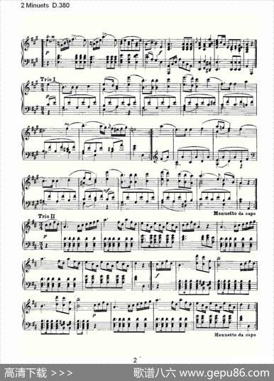 2MinuetsD.380（2米奴哀小步舞曲D.380）