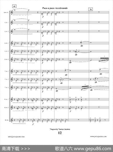 Ingravity（第一乐章）（总谱）|JavierJacinto
