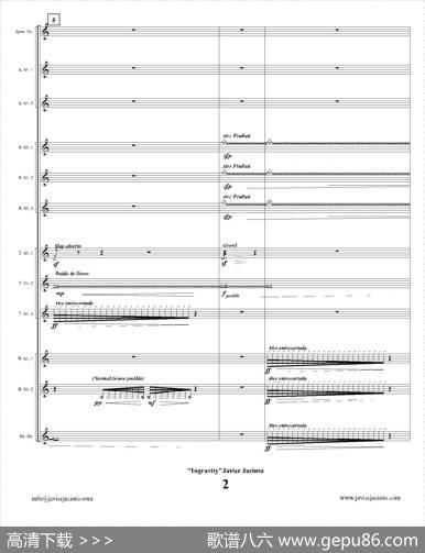 Ingravity（第一乐章）（总谱）|JavierJacinto
