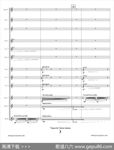 Ingravity（第一乐章）（总谱）|JavierJacinto
