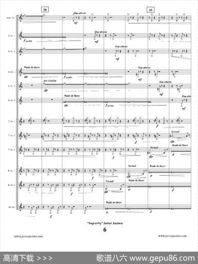 Ingravity（第一乐章）（总谱）|JavierJacinto
