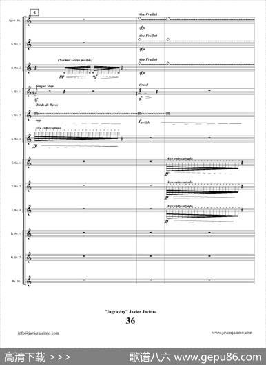 Ingravity（第四乐章）（总谱）|JavierJacinto