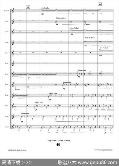 Ingravity（第四乐章）（总谱）|JavierJacinto