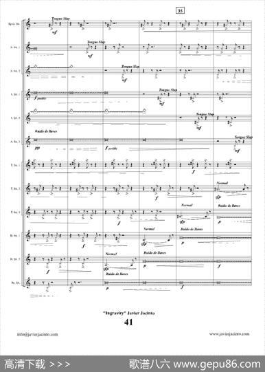 Ingravity（第四乐章）（总谱）|JavierJacinto
