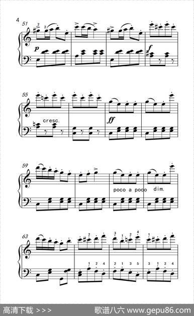 土耳其进行曲（老年大学钢琴教程2）|[德]贝多芬