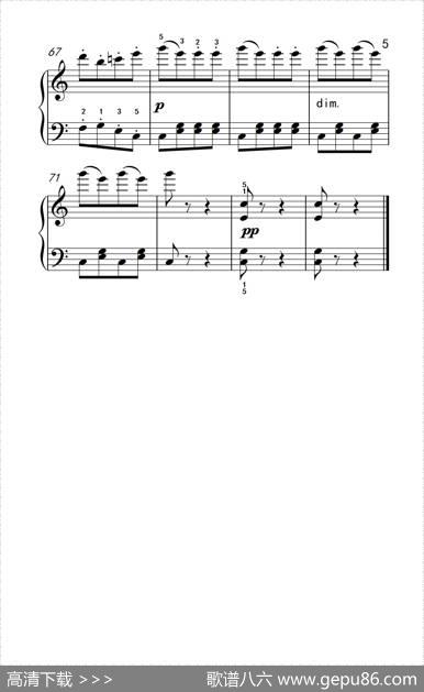 土耳其进行曲（老年大学钢琴教程2）|[德]贝多芬