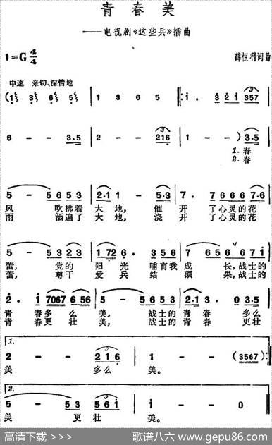 青春美（电视剧《这些兵》插曲） - 薛恒利|薛恒利