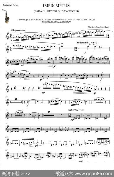 IMPROMTUS（中音萨克斯分谱）