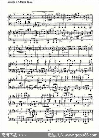 SonatainAMinorD.537（A小调奏鸣曲D.537）
