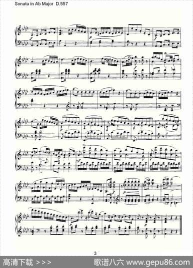SonatainAbMajorD.557（Ab大调奏鸣曲D.557）