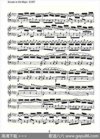 SonatainAbMajorD.557（Ab大调奏鸣曲D.557）