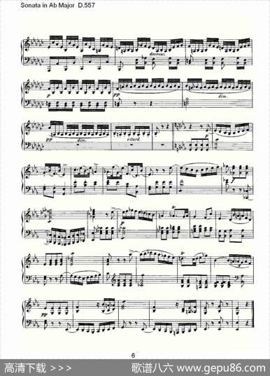 SonatainAbMajorD.557（Ab大调奏鸣曲D.557）