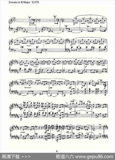 SonatainBMajorD.575（B大调奏鸣曲D.575）
