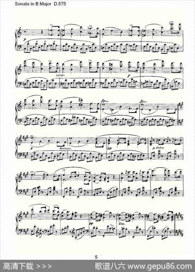 SonatainBMajorD.575（B大调奏鸣曲D.575）