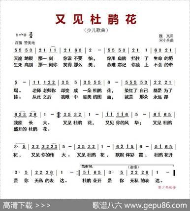 又见杜鹃花（少儿歌曲） - 魏岚|宋小兵