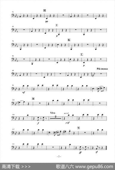 HarukanaruWarutsu（木管四重奏Trombone分谱）