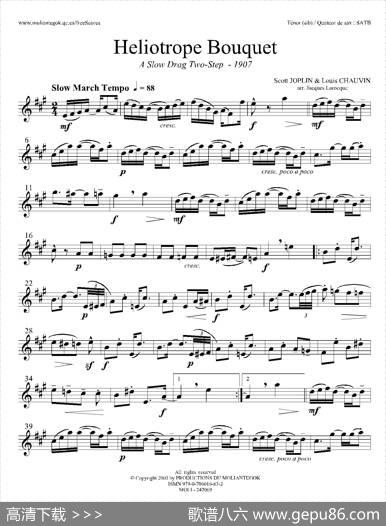 HeliotropeBouquet（四重奏次中音萨克斯分谱）