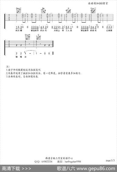 最佳歌手（吉他谱、韩凛编配版） - 许嵩|许嵩