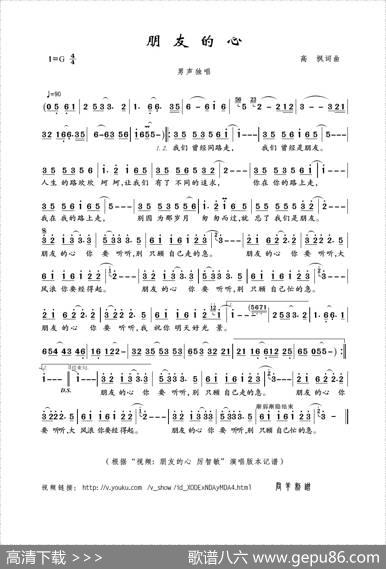 朋友的心（高枫词曲） - 高枫|高枫