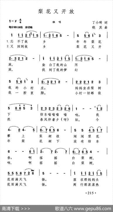 梨花又开放（丁小琦词晓其曲） - 丁小琦|晓其