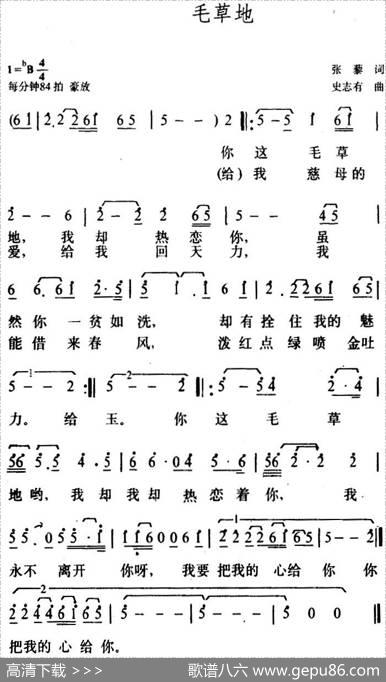 毛草地 - 张藜|史志有