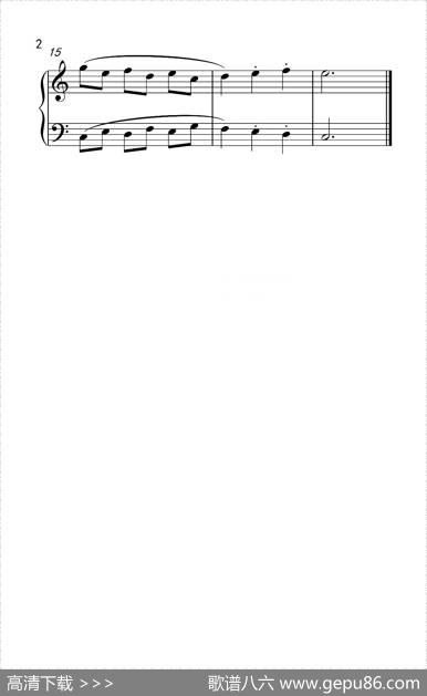 连音及跳音的混合练习16（儿童钢琴手指练习1）